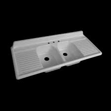 double bowl drainboard sink model