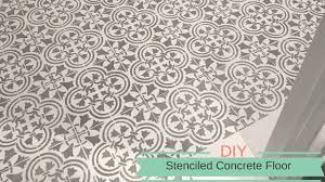 how to stencil a concrete floor you