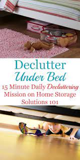 how to clean declutter under the bed