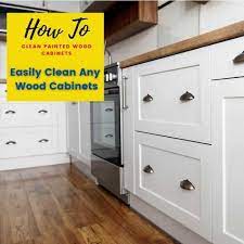 to clean painted wood kitchen cabinets