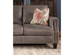 stetson grey leather sofa american