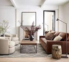 Brown Leather Sofa Living Room