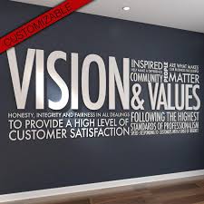 Vision Values 3d Letters Office Wall Art Wall Decal