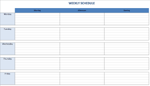 free excel schedule templates for