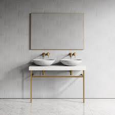 lomazzo gold countertop vanity unit