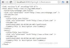 spring 4 mvc atom and rss feed exle