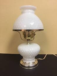 Vintage Milk Glass Hobnail Student Lamp