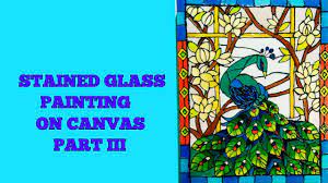 stained glass painting on canvas part