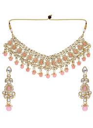 pink indian wedding necklace set