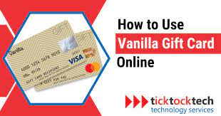how to use vanilla gift cards