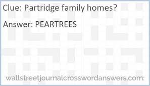 Partridge Family Homes Crossword Clue