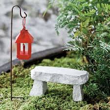 Miniature Fairy Garden Stone Bench