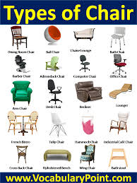 types of chairs with pictures and names