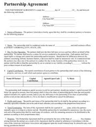 Sample Business Partnership Agreement Contract Small