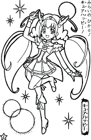 A collection of coloring book pages featuring characters from glitter force doki doki. Glitter Force Coloring Pages Coloring Home