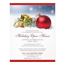 Festive Holiday Open House Flyer Template Zazzle Com