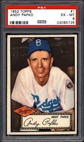 Andy pafko (d.2013) cubs dodgers autographed 3x5 signed index card 16i. 1952 Topps Andy Pafko Psa Cardfacts