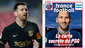 How psg see the situation. Lionel Messi Pictured In Paris Saint Germain Shirt On Front Cover Of France Football