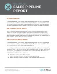Excel Sales Pipeline Report Template