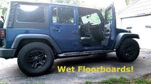 jeep wrangler unlimited wet carpet