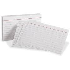 Oxford Red Margin Ruled Index Cards Icc Business Products Office
