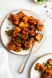 crispy air fryer tofu eat with clarity