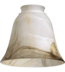 faux brown alabaster 6 inch glass shade