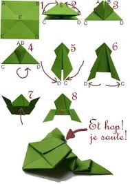 Press and release the center folds to make it jump. Origami Jumping Frog è·³ã³ã‚¬ã‚¨ãƒ«