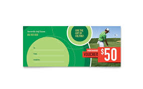 Golf Tournament Gift Certificate Template Design