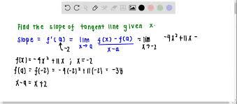 Slope Of The Tangent Line To Each Curve