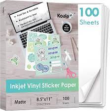 100 pk koala printable vinyl sticker