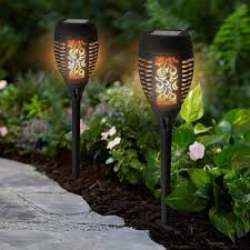 Led Flickering Flame Solar Torch Lights