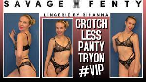 CROTCHLESS Panty Try On / Savage X Fenty Sexy Lingerie by Rhianna VIP Box -  YouTube