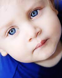 beautiful bright blue e baby boy