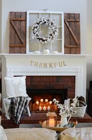 neutral and simple fall mantel