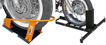 how to use a motorcycle wheel chock