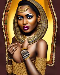 african indian woman with egyptian eyes
