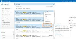 archive my emails manually in owa