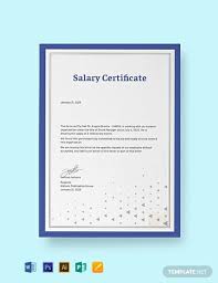 Free Salary Certificate Template Word Psd Indesign
