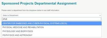 Search Feature for SPA Departmental Assignment Lookup – News ...