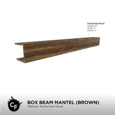 custom made box beam mantel brown