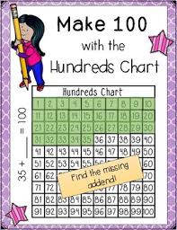 Make 100 With The Hundreds Chart Task Cards Practice Pages