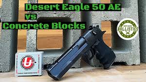 Desert Eagle 50 Ae Vs Concrete Blocks