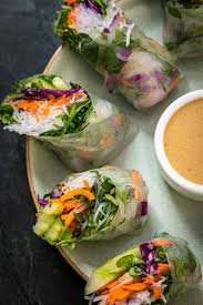 recipe pea shoot spring rolls with