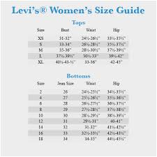 Levi Jean Size Chart Women Bedowntowndaytona Com