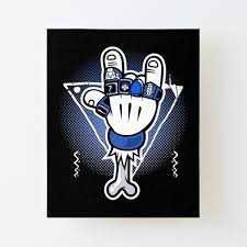More images for gangster cartoon crip » Cartoon Gangster Hand Mounted Print By Emphatic Redbubble