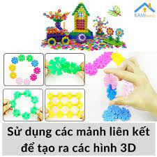 Đồ chơi xếp hình 3D ❤️ Giáo dục sớm Học Chữ-Số-Phép tính❤️ mảnh Hoa Tuyết  cho trẻ em >3 tuổi mã 53516.1 - Đồ Chơi toán học