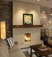 Stone Contemporary Fireplace Designs