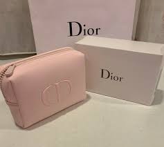dior beauty pink makeup bag purse
