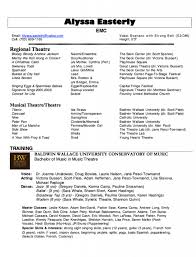 Free Resume Template Musical Theatre Resume Template Kairo 9terrains